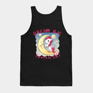 Unicorn Dream Big and Sparkle On Rainbow248 magic Tank Top